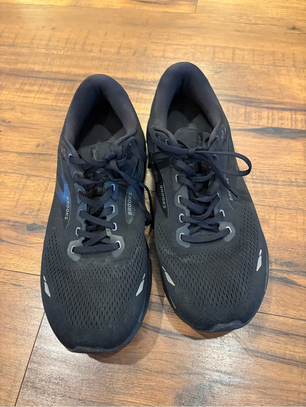 Brooks Ghost 15 Shoes Black Casual Comfort Sneakers Shoes Mens 12.5 Extra Wide